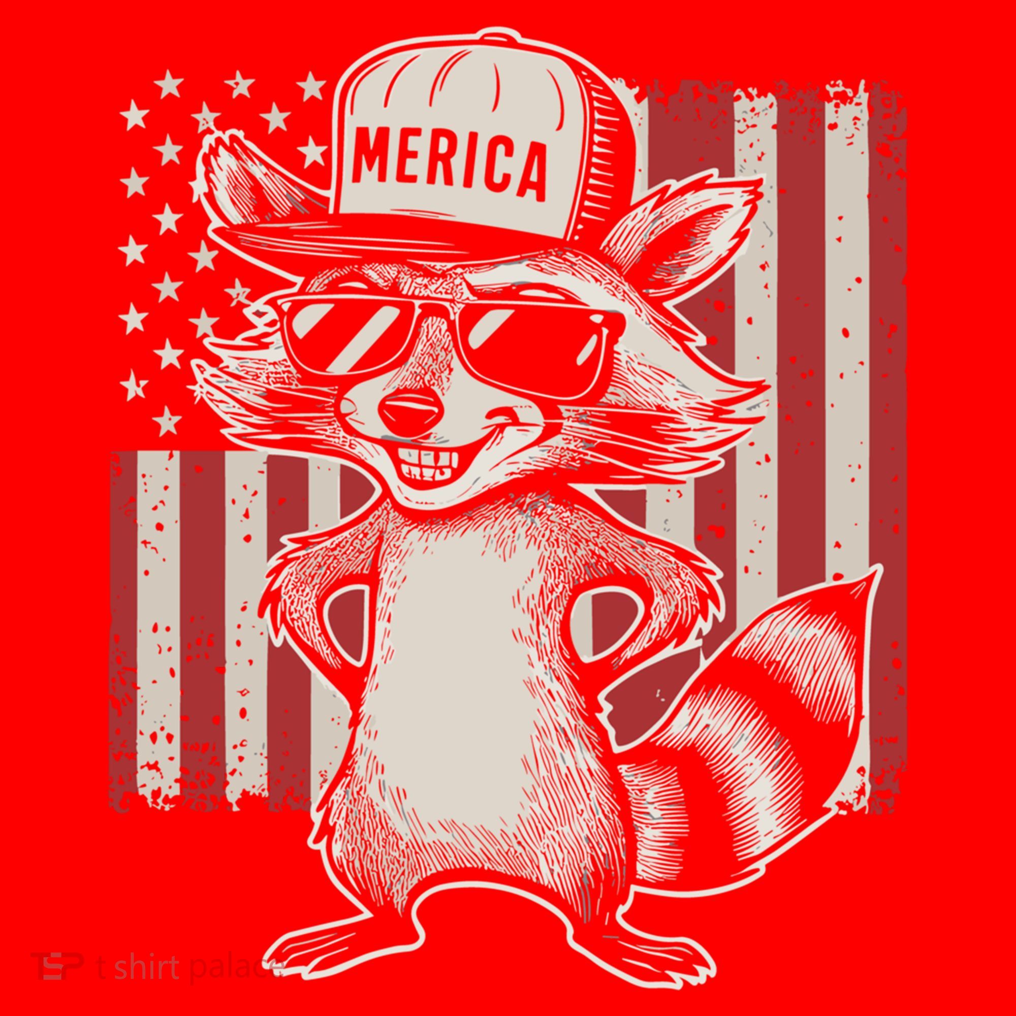 Redneck Raccoon Patriotic White Trash Party Attire Hillbilly Gift Santa Hat