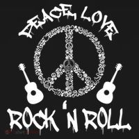 Rock'n Roll Peace Love Rock and Roll Tee Dry Zone Grid Polo thumb 2