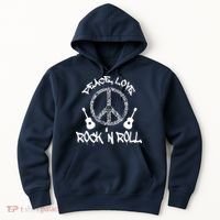 Rock'n Roll Peace Love Rock and Roll Tee Hoodie thumb 0
