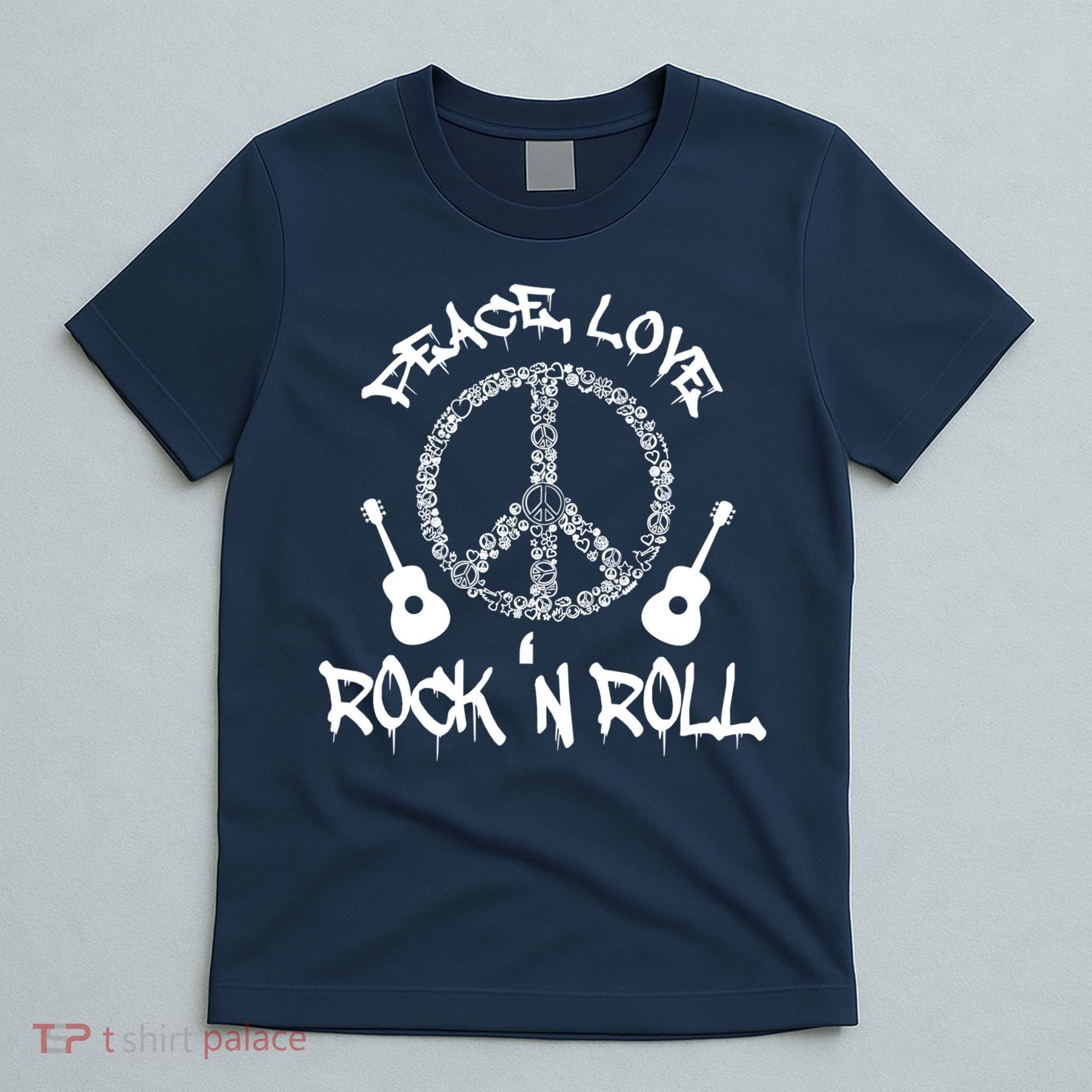 Rock'n Roll Peace Love Rock and Roll Tee T-Shirt