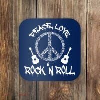 Rock'n Roll Peace Love Rock and Roll Tee Coaster thumb 0