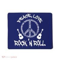 Rock'n Roll Peace Love Rock and Roll Tee Mousepad thumb 0