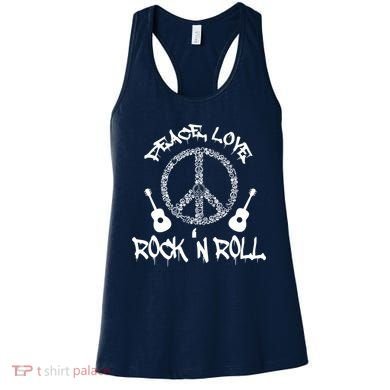 Rock'n Roll Peace Love Rock and Roll Tee Women's Tank Top