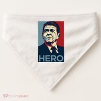 Ronald Reagan President Usa America Funny USA-Made Doggie Bandana thumb 0
