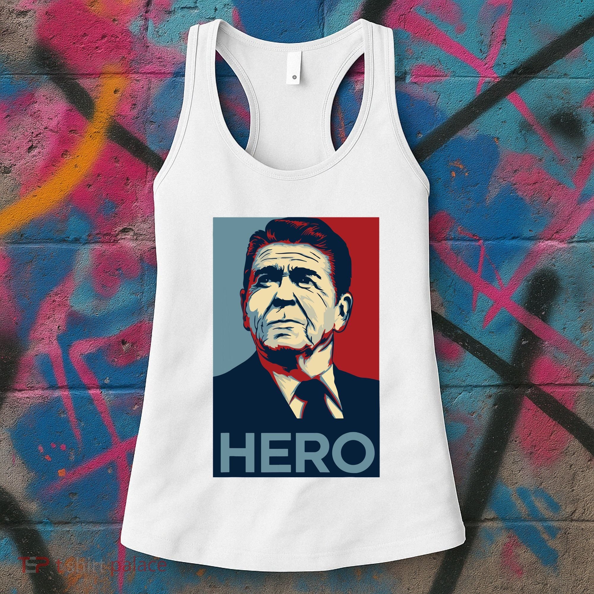 Ronald Reagan President Usa America Funny Women's Tank Top