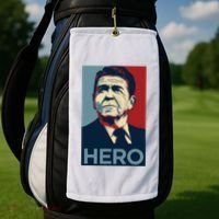 Ronald Reagan President Usa America Funny Golf Towel thumb 2