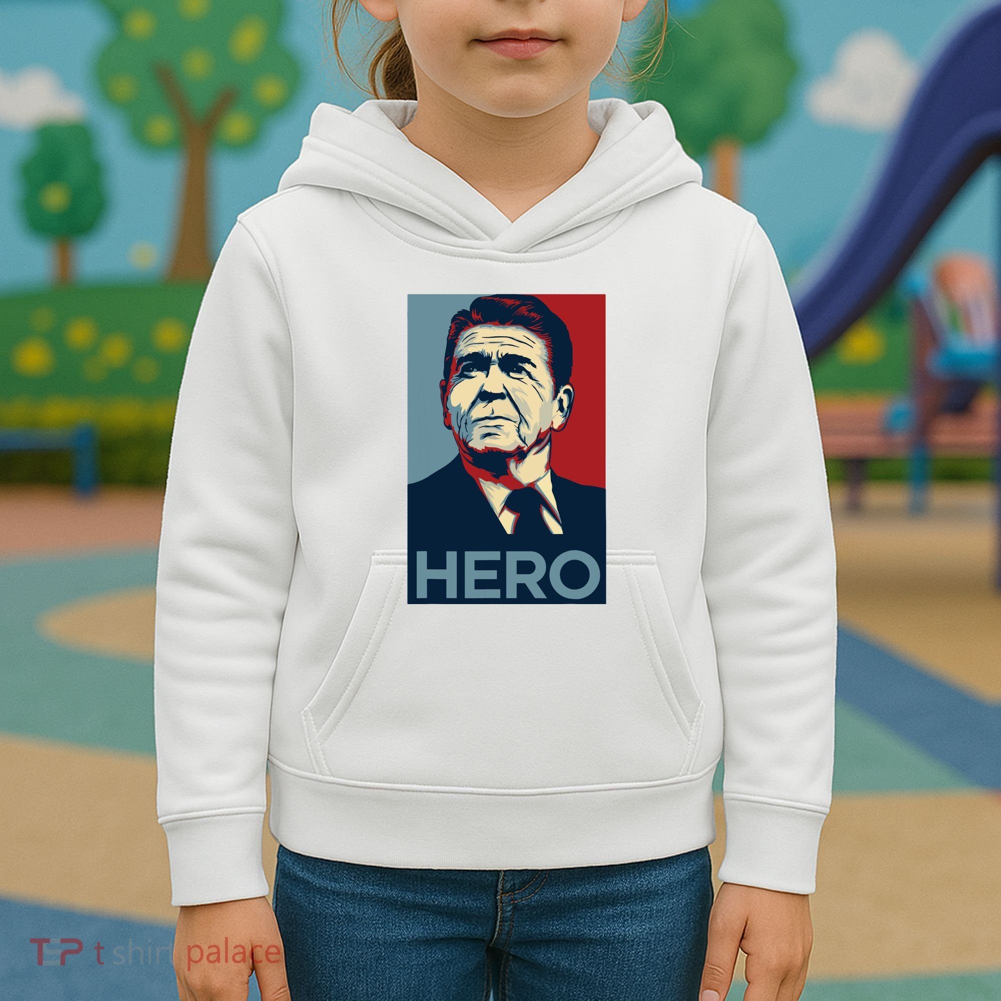 Ronald Reagan President Usa America Funny Kids Hoodie