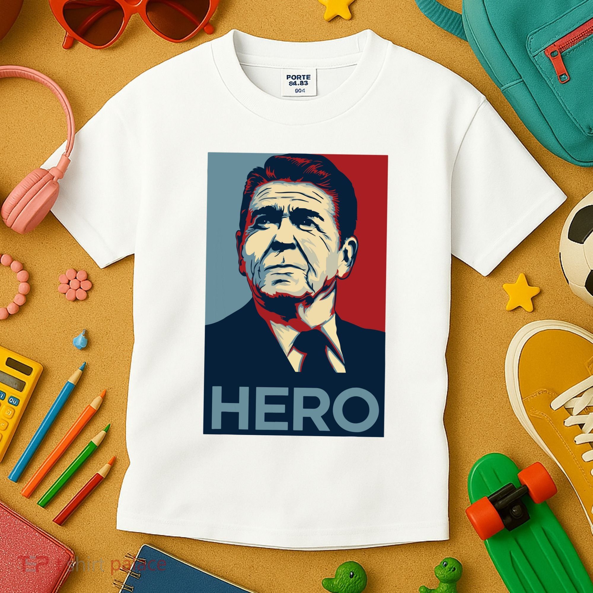 Ronald Reagan President Usa America Funny Kids T-Shirt