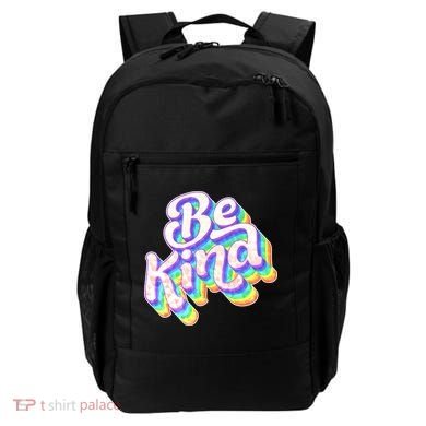 Retro Rainbow Prism Be Kind Backpack