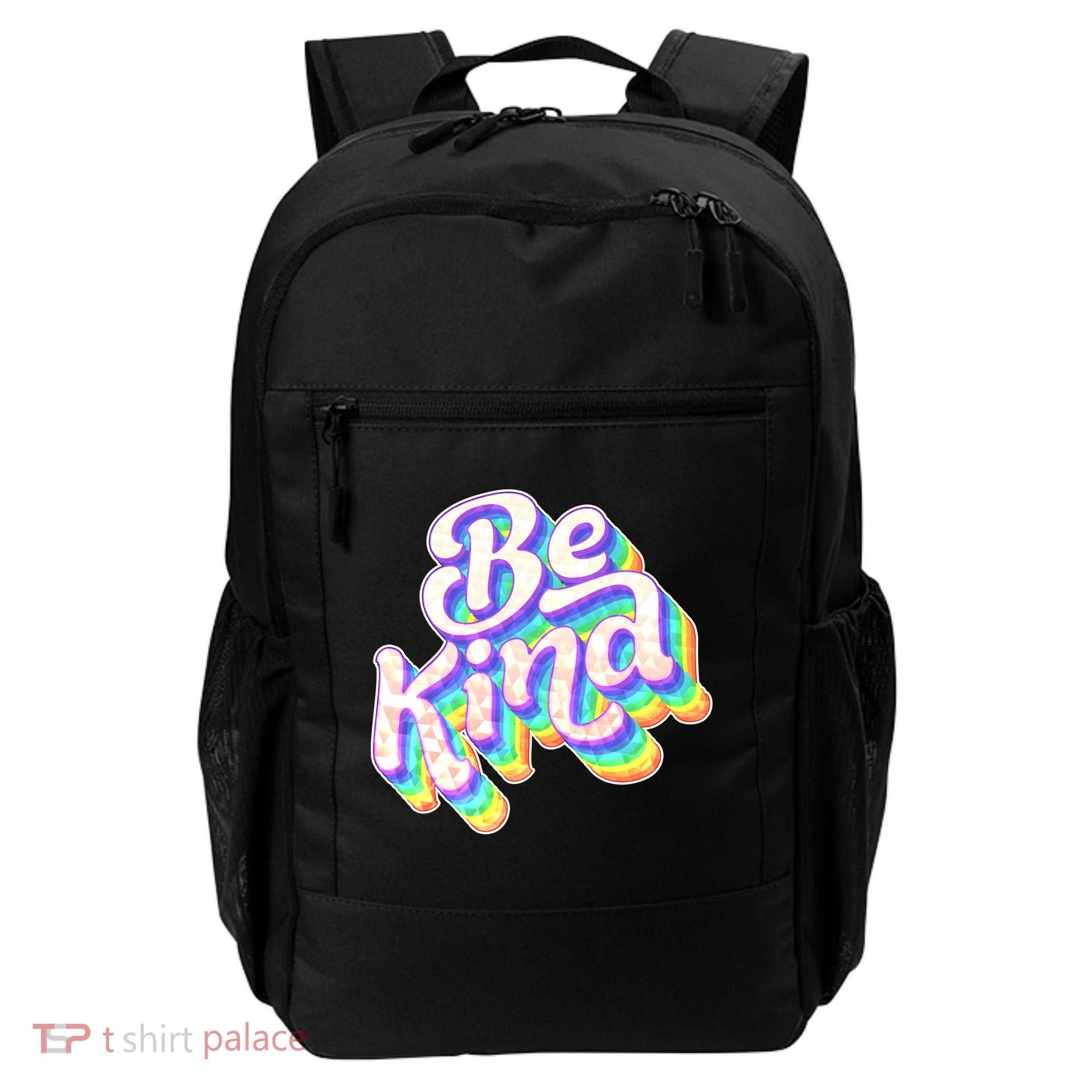 Retro Rainbow Prism Be Kind Backpack
