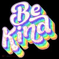 Retro Rainbow Prism Be Kind Backpack thumb 2