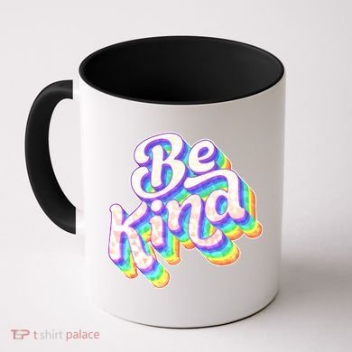 Retro Rainbow Prism Be Kind Coffee Mug