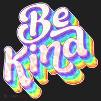 Retro Rainbow Prism Be Kind Tumbler thumb 3