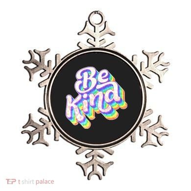 Retro Rainbow Prism Be Kind Ornament