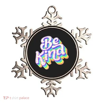Retro Rainbow Prism Be Kind Ornament