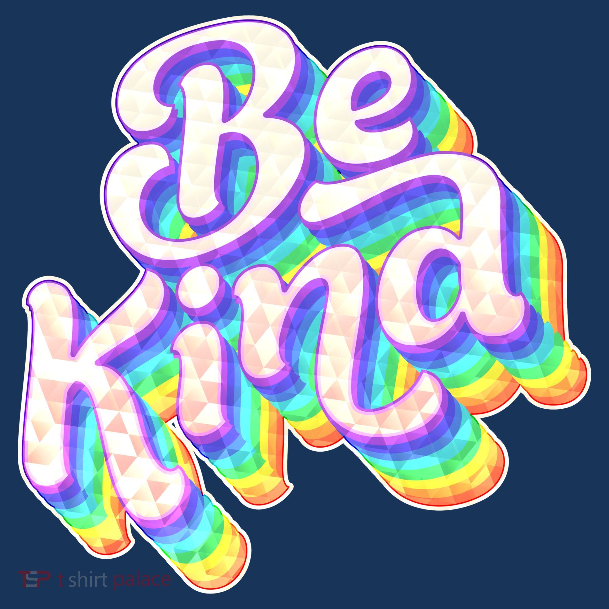 Retro Rainbow Prism Be Kind Hoodie