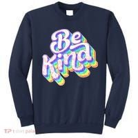 Retro Rainbow Prism Be Kind Sweatshirt thumb 0