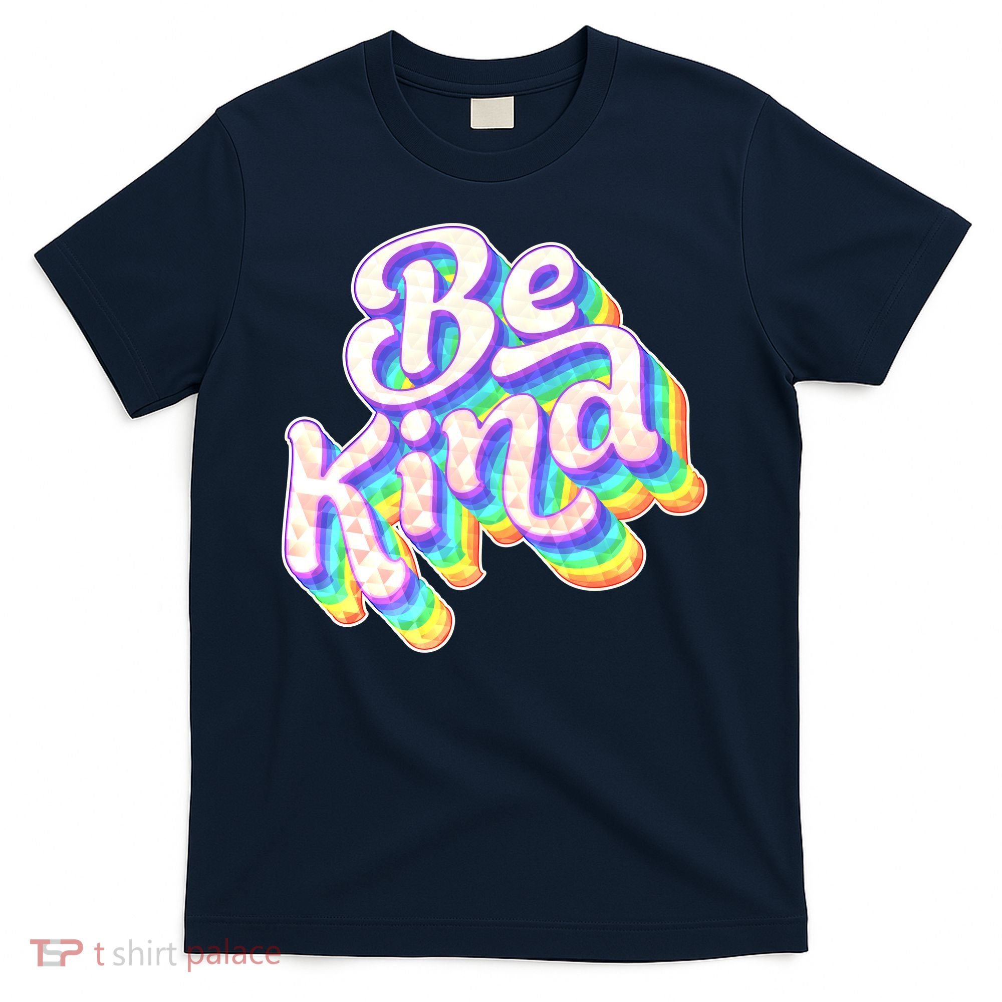 Retro Rainbow Prism Be Kind T-Shirt