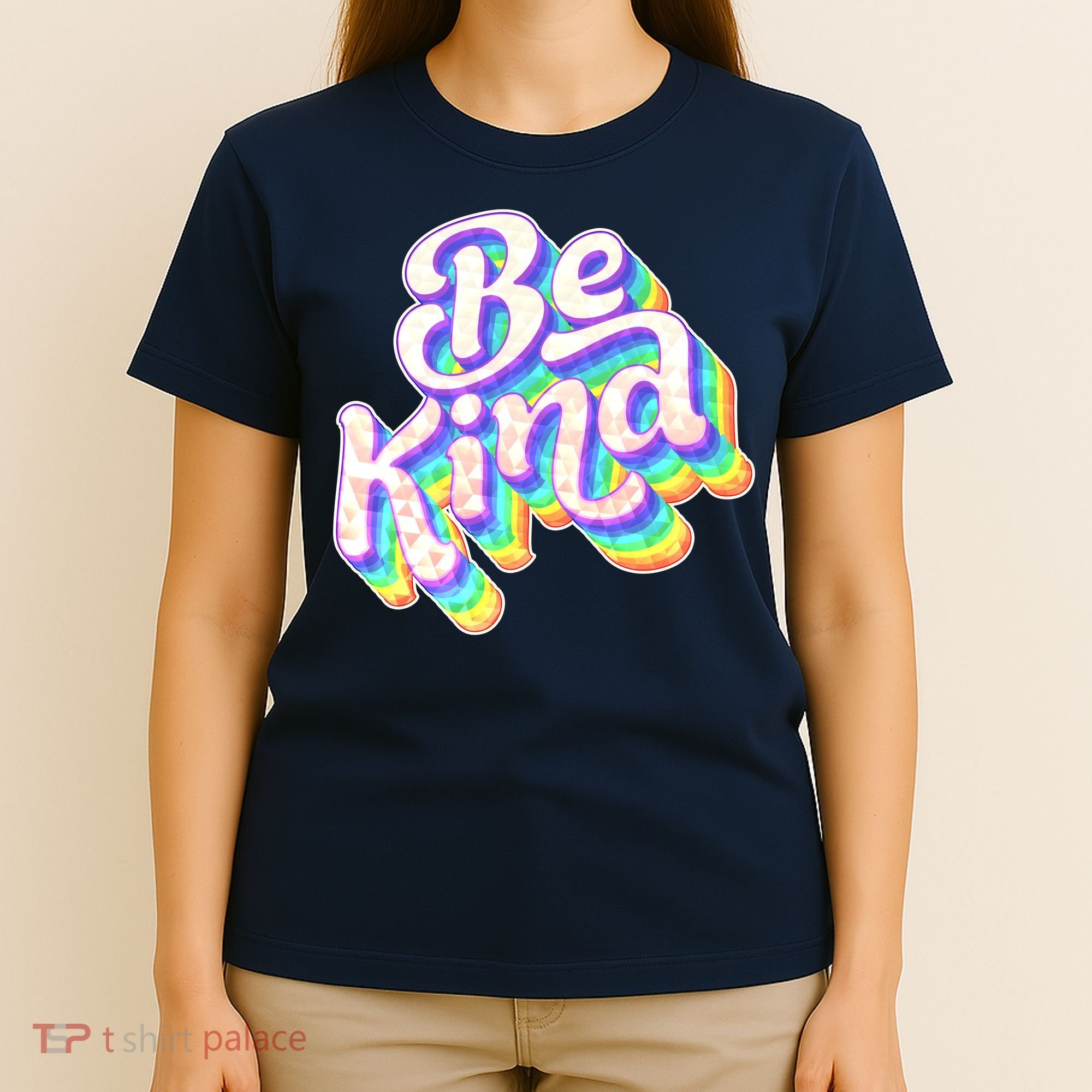 Retro Rainbow Prism Be Kind T-Shirt