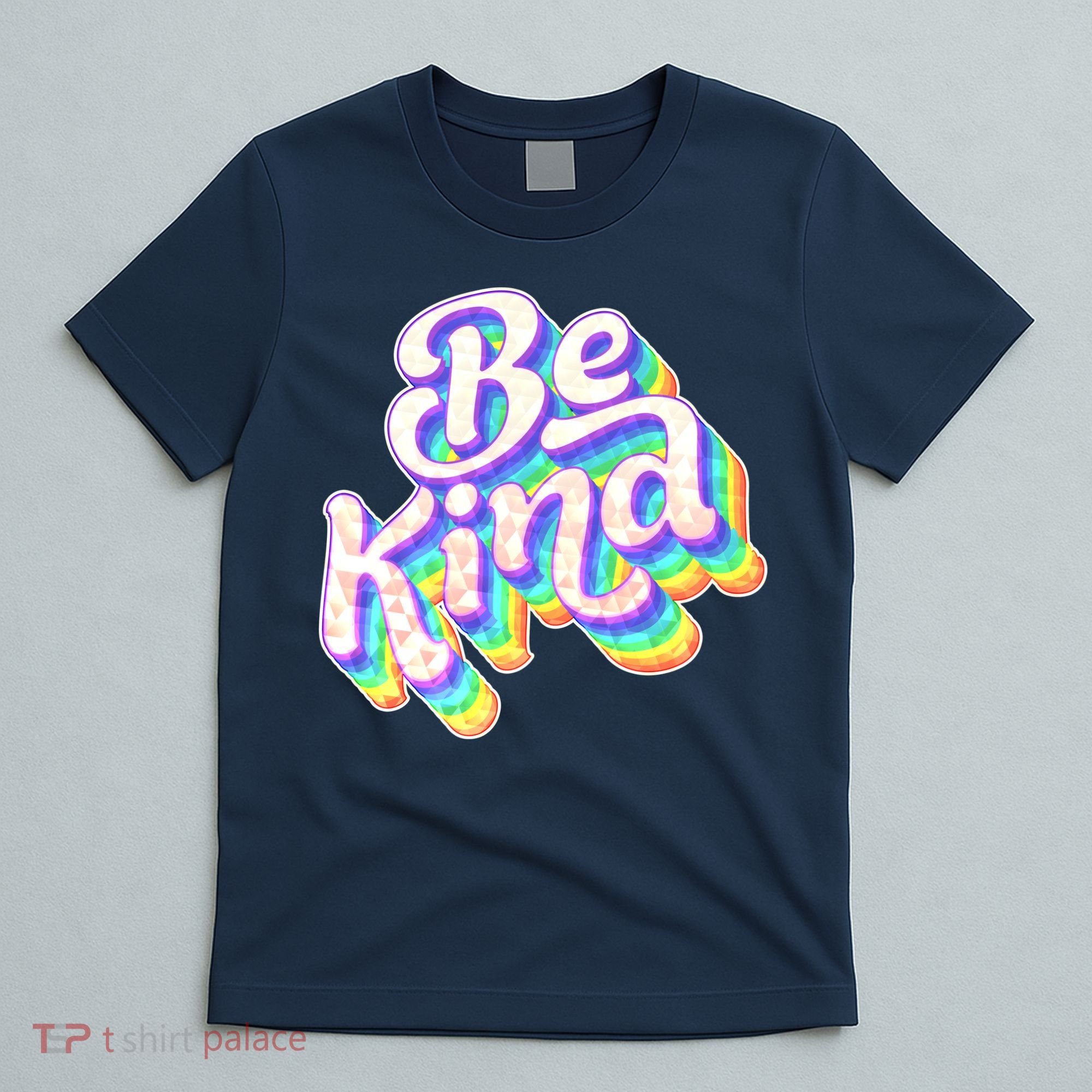 Retro Rainbow Prism Be Kind T-Shirt