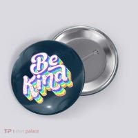 Retro Rainbow Prism Be Kind Button thumb 0