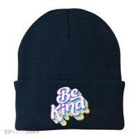 Retro Rainbow Prism Be Kind Beanie thumb 0