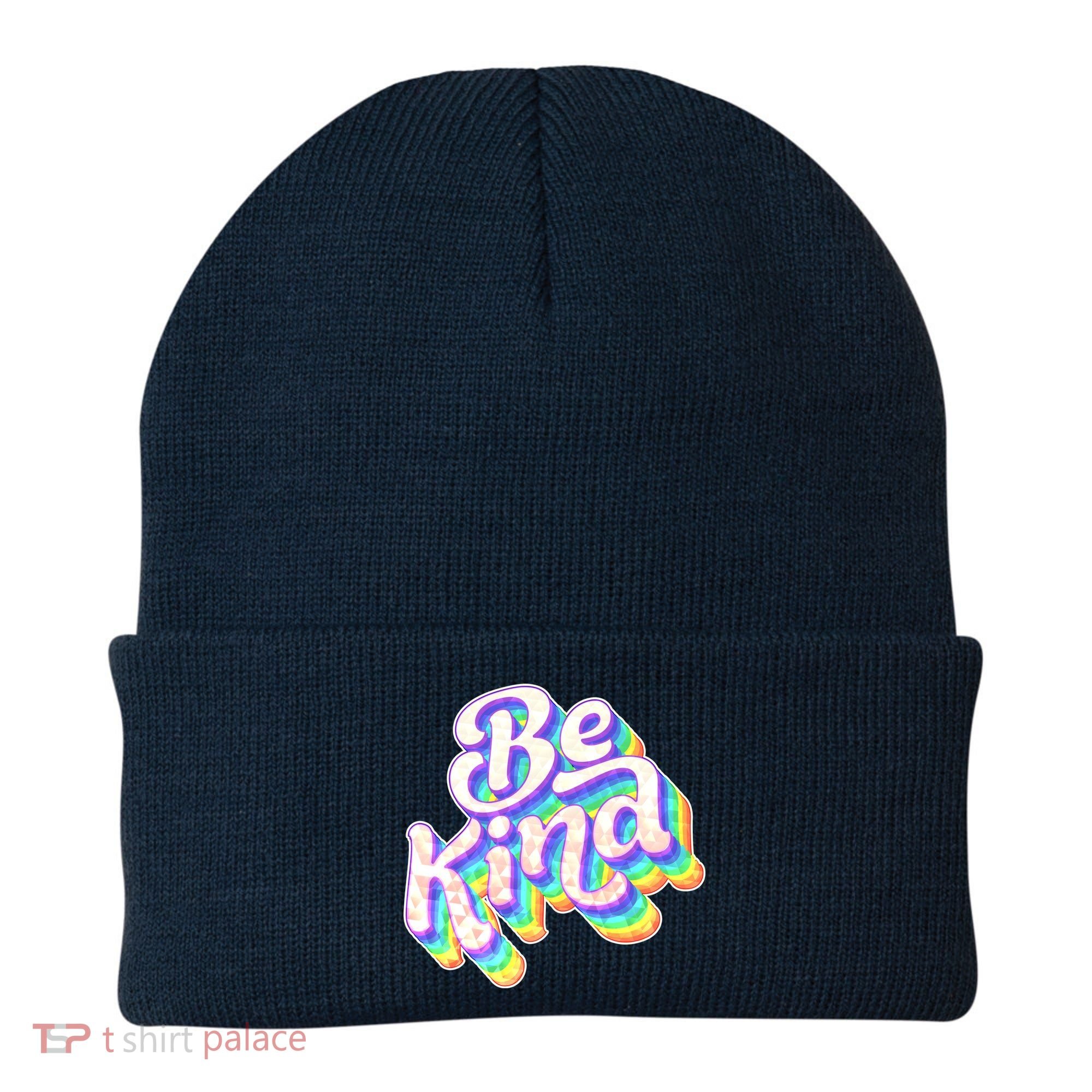 Retro Rainbow Prism Be Kind Beanie
