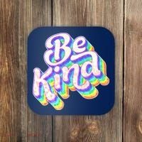 Retro Rainbow Prism Be Kind Coaster thumb 0