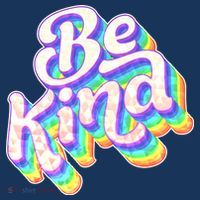 Retro Rainbow Prism Be Kind Women's Hoodie thumb 2