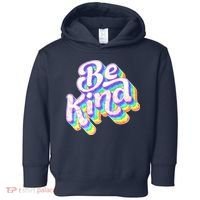 Retro Rainbow Prism Be Kind Toddler Hoodie thumb 0