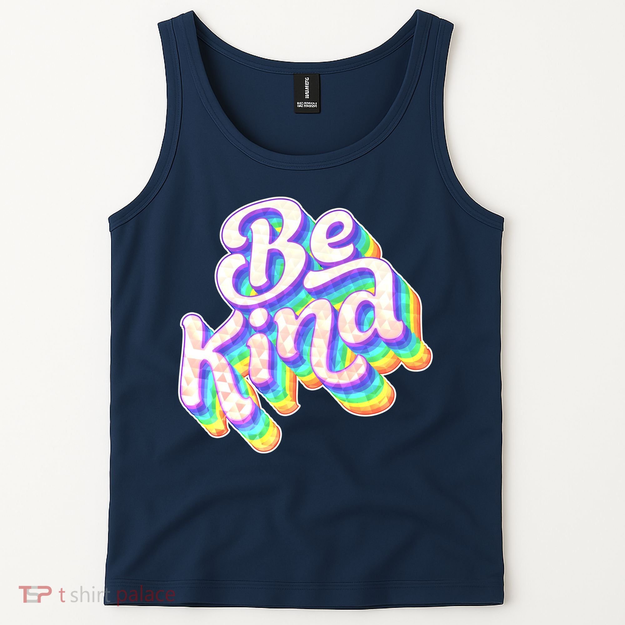 Retro Rainbow Prism Be Kind Tank Top