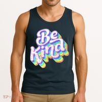 Retro Rainbow Prism Be Kind Tank Top thumb 3