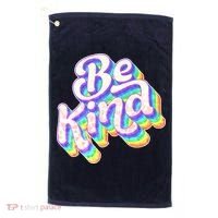 Retro Rainbow Prism Be Kind Golf Towel thumb 0