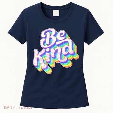 Retro Rainbow Prism Be Kind Women's T-Shirt