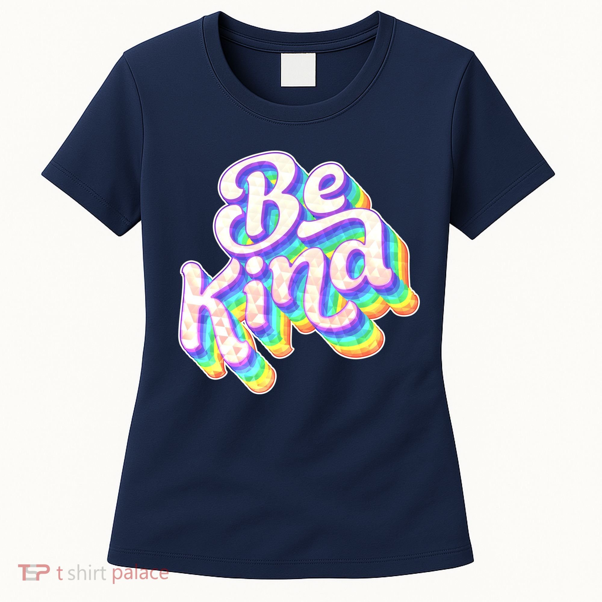 Retro Rainbow Prism Be Kind Women's T-Shirt