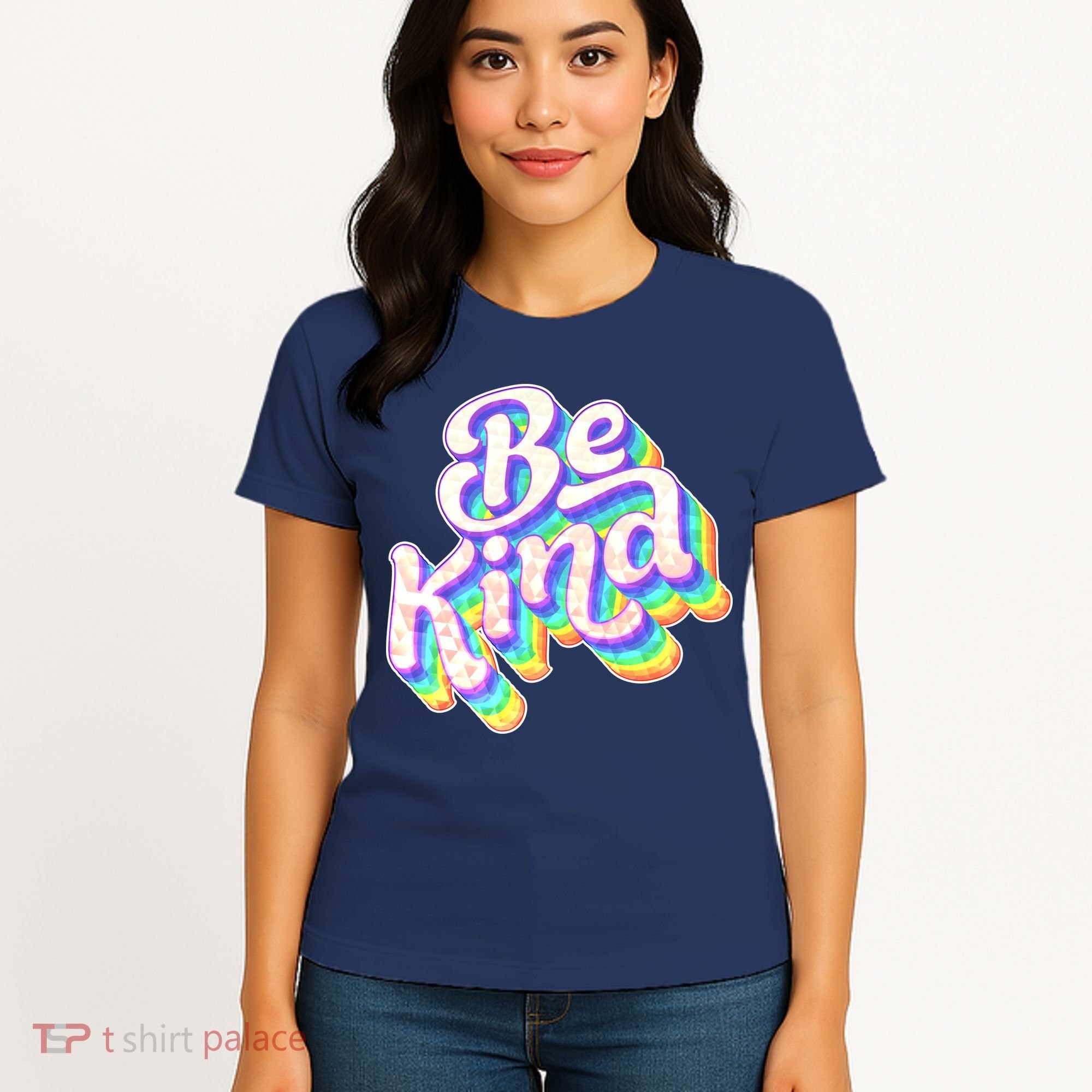 Retro Rainbow Prism Be Kind Women's T-Shirt