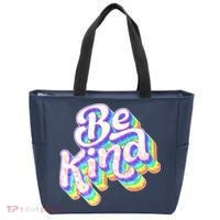 Retro Rainbow Prism Be Kind Tote Bag thumb 0