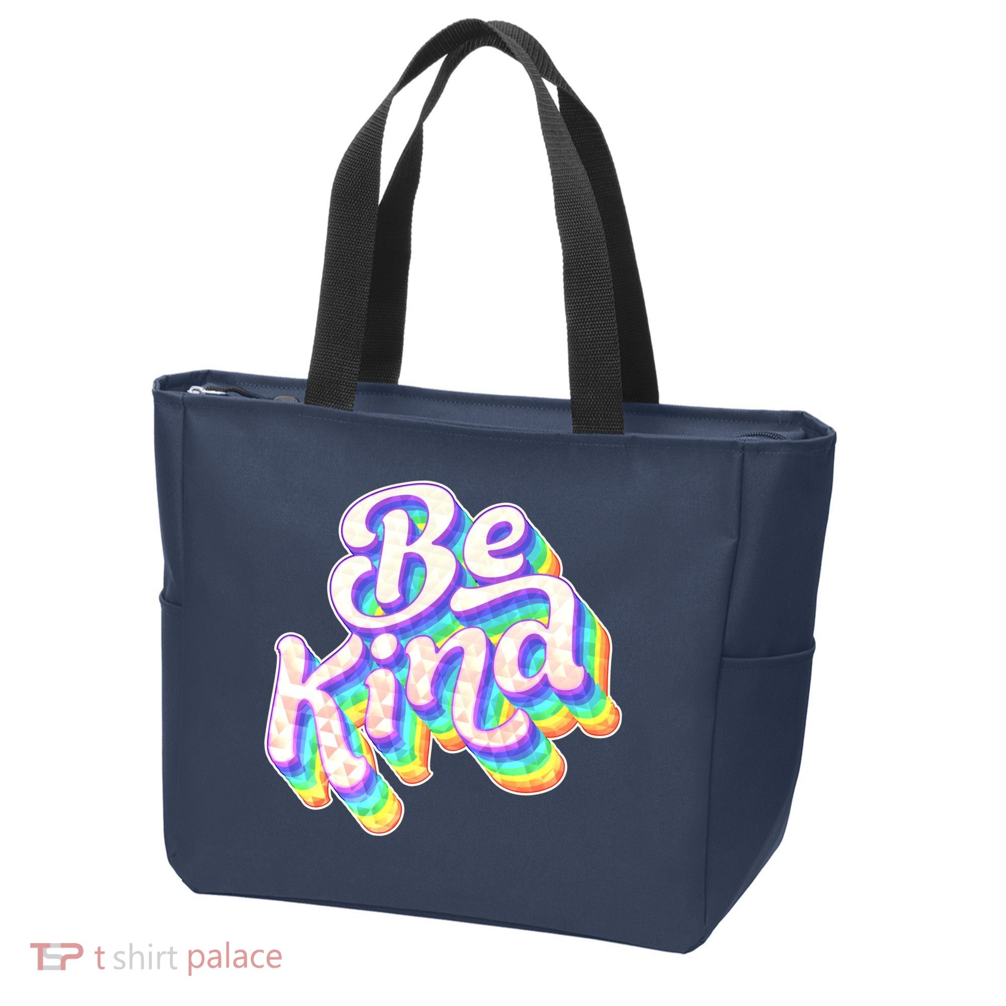 Retro Rainbow Prism Be Kind Tote Bag