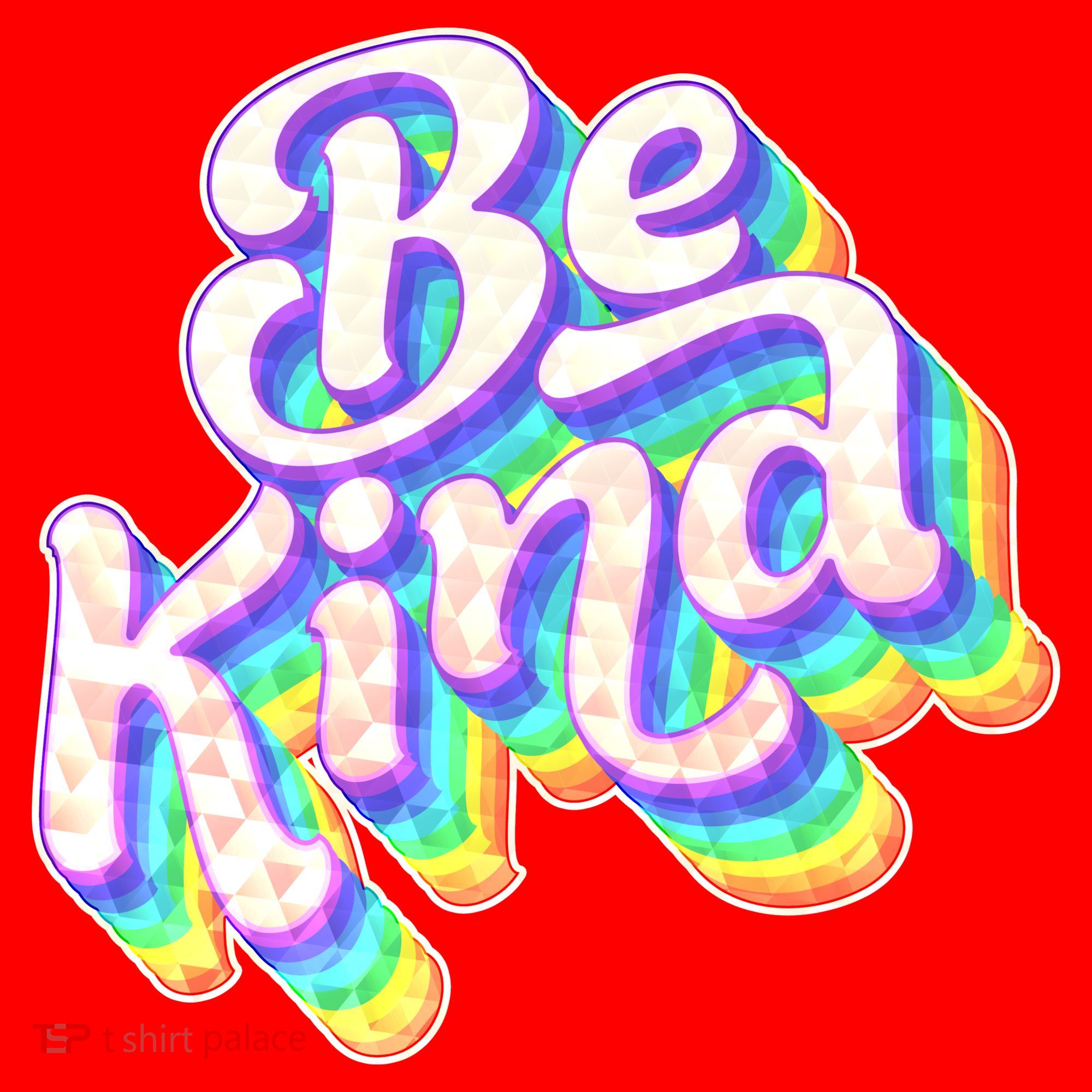 Retro Rainbow Prism Be Kind Santa Hat