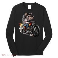 Rockabilly Rats Riding A Bike Long Sleeve Shirt thumb 0