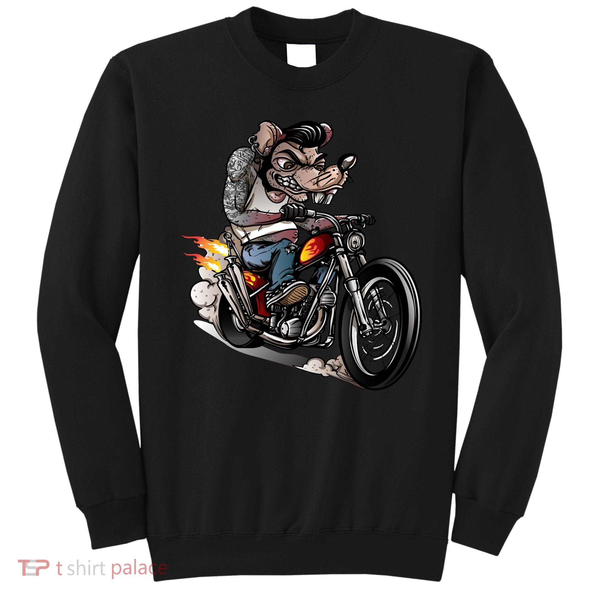 Rockabilly Rats Riding A Bike Sweatshirt