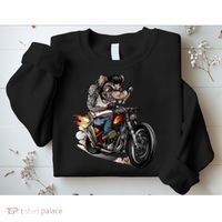 Rockabilly Rats Riding A Bike Sweatshirt thumb 2