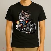 Rockabilly Rats Riding A Bike T-Shirt thumb 3
