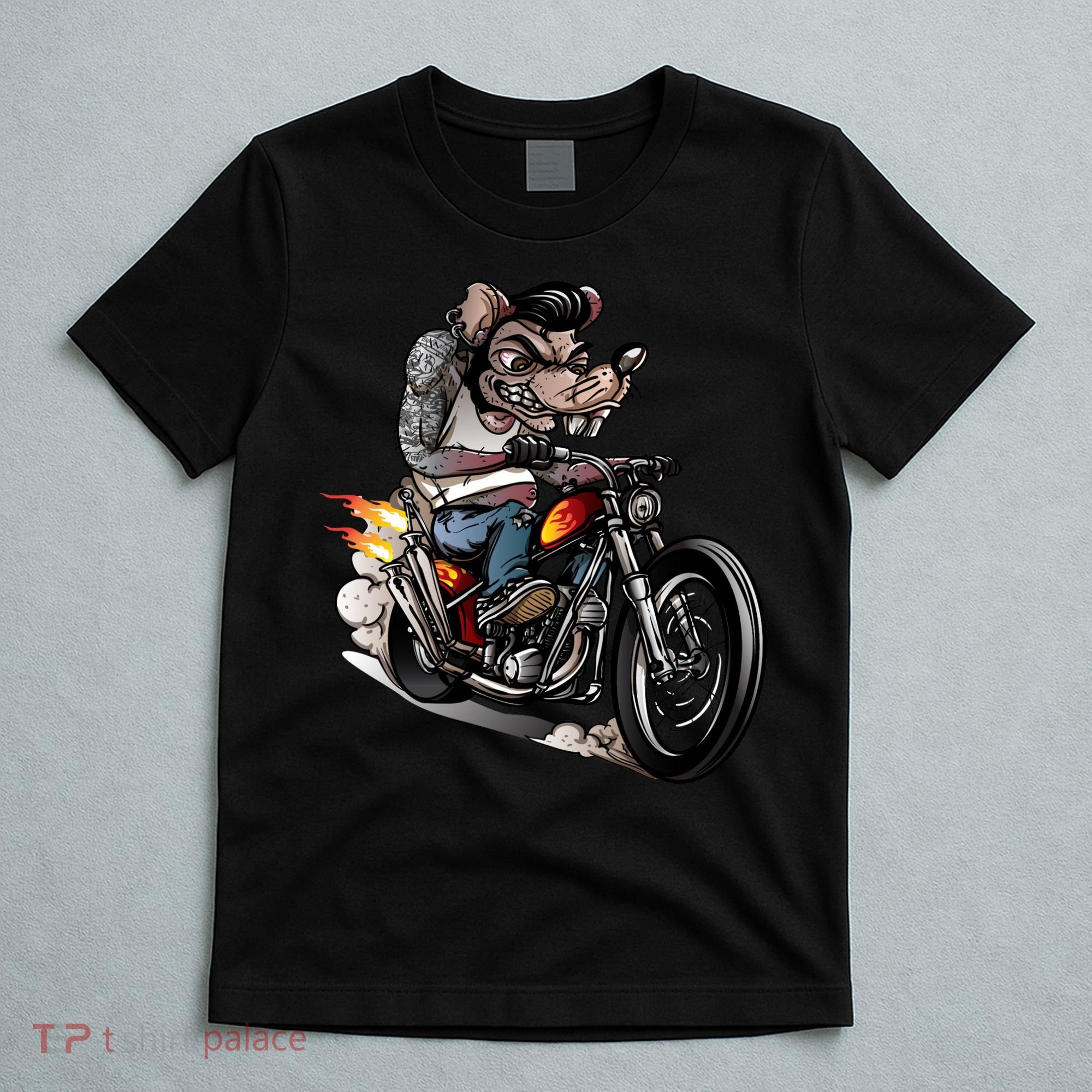 Rockabilly Rats Riding A Bike T-Shirt