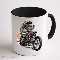 Rockabilly Rats Riding A Bike Coffee Mug thumb 1