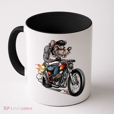 Rockabilly Rats Riding A Bike Coffee Mug