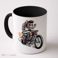 Rockabilly Rats Riding A Bike Coffee Mug thumb 0