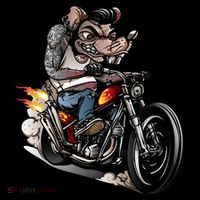 Rockabilly Rats Riding A Bike Coffee Mug thumb 5