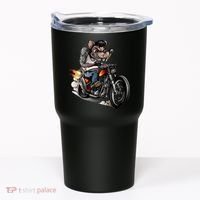 Rockabilly Rats Riding A Bike Tumbler thumb 0