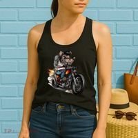 Rockabilly Rats Riding A Bike Women's Tank Top thumb 2